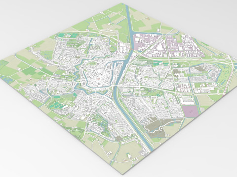 Cityscape Middelburg Netherlands 3D मॉडल