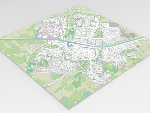 Cityscape Middelburg Netherlands 3D मॉडल