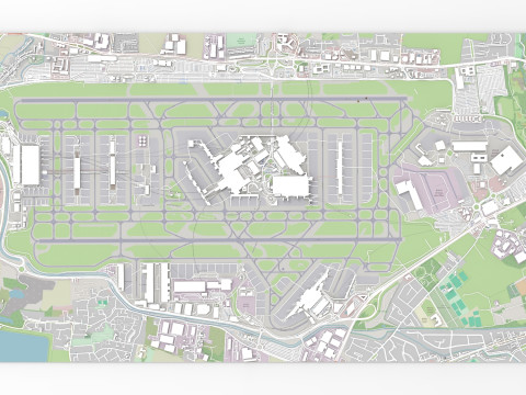 London Heathrow Airport England Modelo 3D