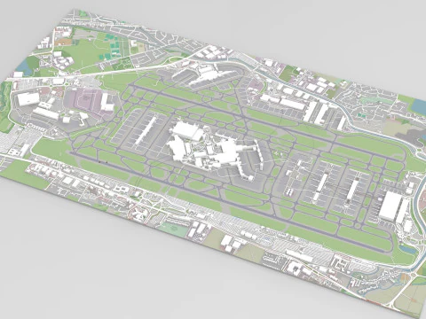 London Heathrow Airport England 3D Model