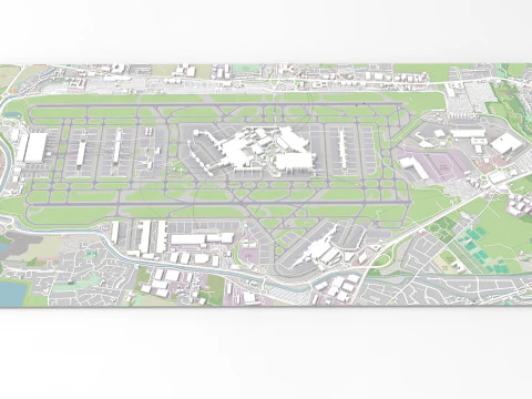 London Heathrow Airport England 3D Model