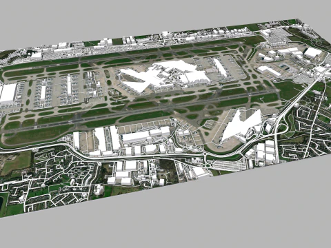 London Heathrow Airport England 3D Model