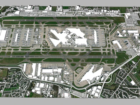 London Heathrow Airport England 3D Model