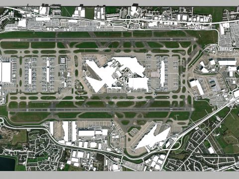 London Heathrow Airport England Modelo 3D