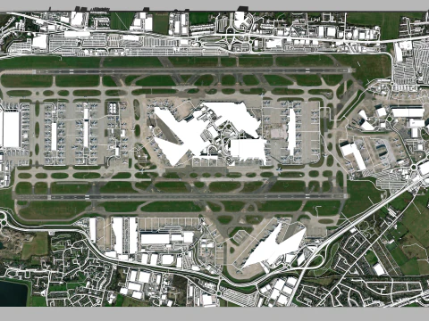 London Heathrow Airport England 3D Model