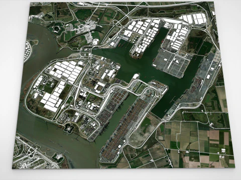 Terminal Europeu MSC PSA Sint Antoniusweg Beveren B&eacute;lgica Modelo 3D