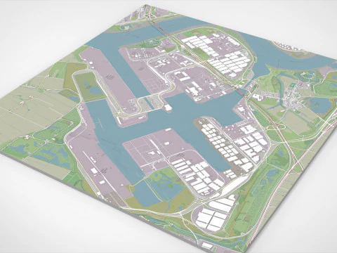 Terminal Europeu MSC PSA Sint Antoniusweg Beveren B&eacute;lgica Modelo 3D