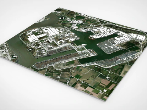 Terminal Europeu MSC PSA Sint Antoniusweg Beveren B&eacute;lgica Modelo 3D