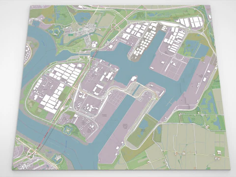 Terminal Europeu MSC PSA Sint Antoniusweg Beveren B&eacute;lgica Modelo 3D