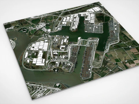 Terminal Europeu MSC PSA Sint Antoniusweg Beveren B&eacute;lgica Modelo 3D
