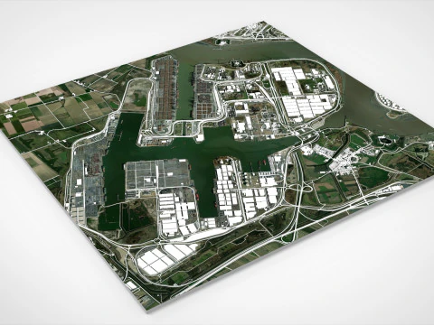 Terminal Europeu MSC PSA Sint Antoniusweg Beveren B&eacute;lgica Modelo 3D