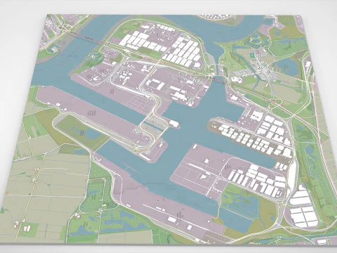 Terminal Europeu MSC PSA Sint Antoniusweg Beveren B&eacute;lgica Modelo 3D