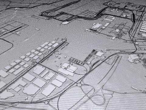 Terminal Europeu MSC PSA Sint Antoniusweg Beveren B&eacute;lgica Modelo 3D