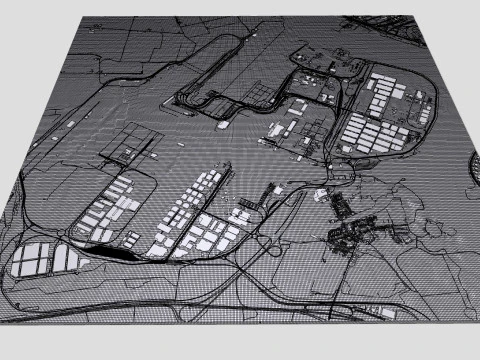 Terminal Europeu MSC PSA Sint Antoniusweg Beveren B&eacute;lgica Modelo 3D