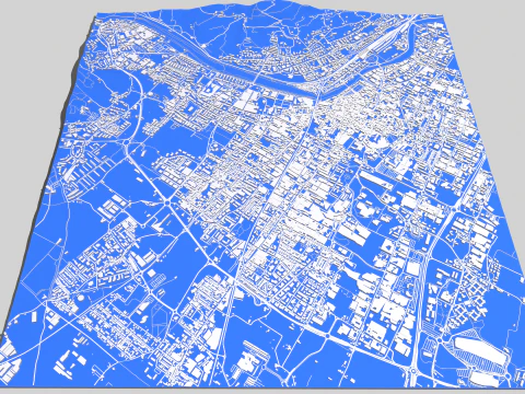 Cityscape Prato Florence Italy 3D Model