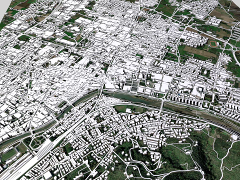 Cityscape Prato Florence Italy 3D Model