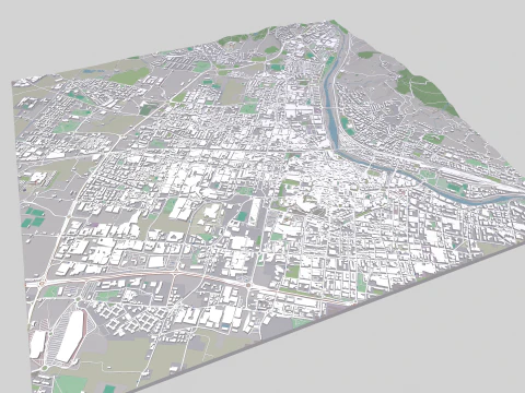 Cityscape Prato Florence Italy 3D Model