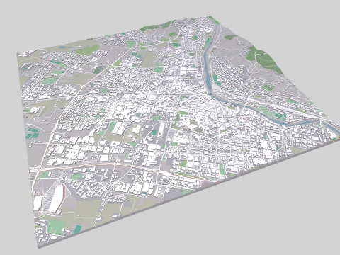 Cityscape Prato Florence Italy Modèle 3D