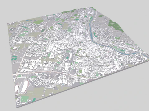 Cityscape Prato Florence Italy 3D Model