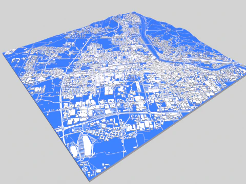 Cityscape Prato Florence Italy 3D Model