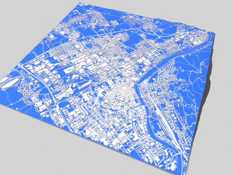 Cityscape Prato Florence Italy 3D Model