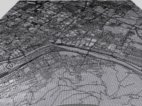 Cityscape Prato Florence Italy Modèle 3D