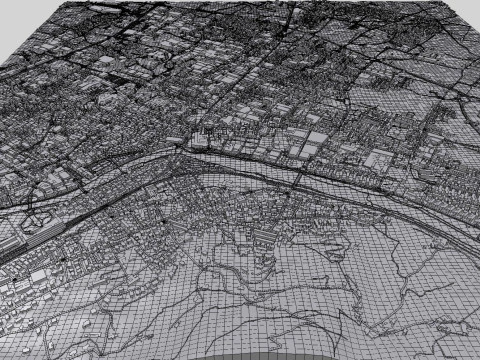 Cityscape Prato Florence Italy 3D Model