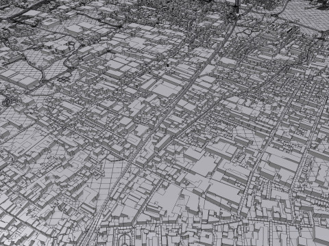 Cityscape Prato Florence Italy Modèle 3D