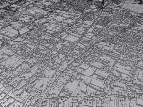Cityscape Prato Florence Italy 3D Model