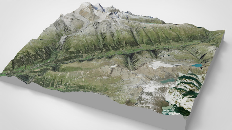 Canton Valais Switzerland Modello 3D .c4d .max .obj .3ds .fbx .stl .blend