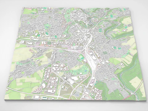 Paesaggio urbano Lussemburgo Modello 3D