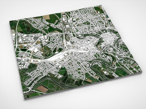 Cityscape Luxembourg 3D Модель