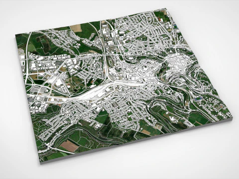 Cityscape Luxembourg 3D Model