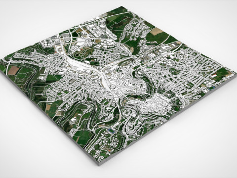 Cityscape Luxembourg 3D Модель