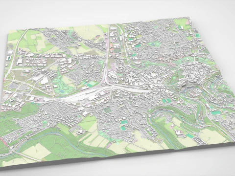Cityscape Luxembourg 3D Model