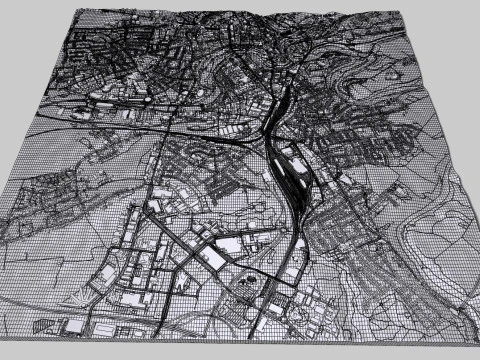 Cityscape Luxembourg 3D Model