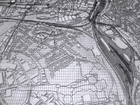 Cityscape Luxembourg 3D Model