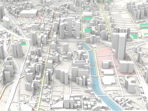 Cityscape Busan South Korea 3D 모델
