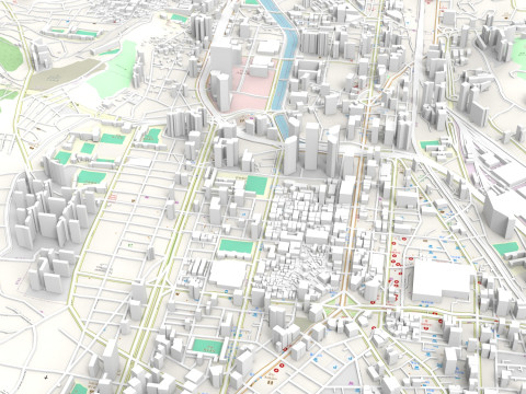 Cityscape Busan South Korea 3D 모델