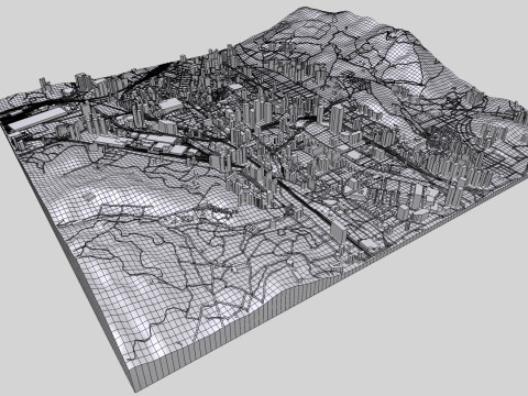 Cityscape Busan South Korea 3D 모델