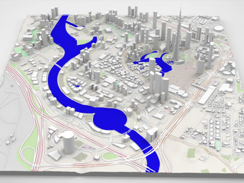 Business Bay Dubai United Arab Emirates 3D Model