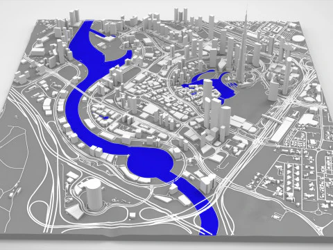 Business Bay Dubai United Arab Emirates 3D Model