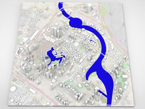 Business Bay Dubai United Arab Emirates Modelo 3D