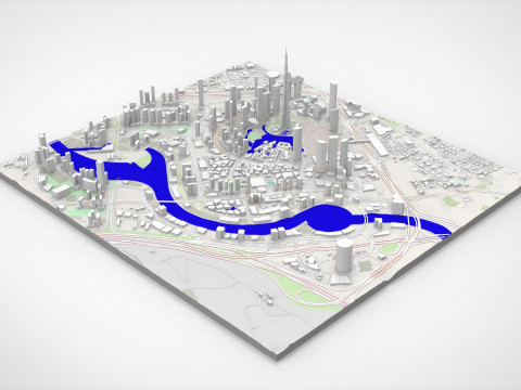 Business Bay Dubai United Arab Emirates Modelo 3D