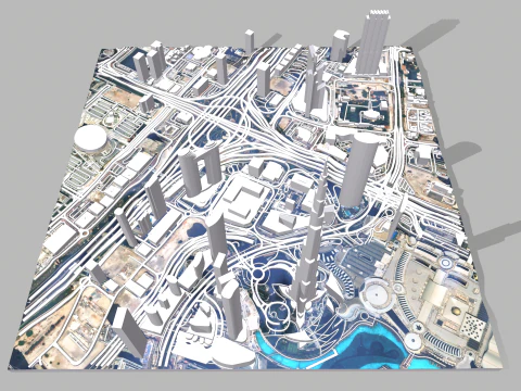 Business Bay Dubai Emirados &Aacute;rabes Unidos Modelo 3D