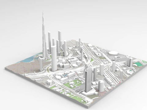 Business Bay Dubai Emirados &Aacute;rabes Unidos Modelo 3D