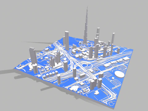 Business Bay Dubai Emirados &Aacute;rabes Unidos Modelo 3D