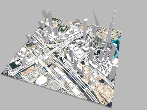 Business Bay Dubai Emirados &Aacute;rabes Unidos Modelo 3D