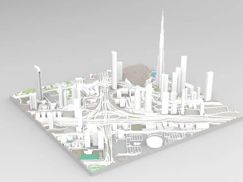 Business Bay Dubai Emirados &Aacute;rabes Unidos Modelo 3D