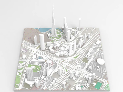 Business Bay Dubai Emirados &Aacute;rabes Unidos Modelo 3D